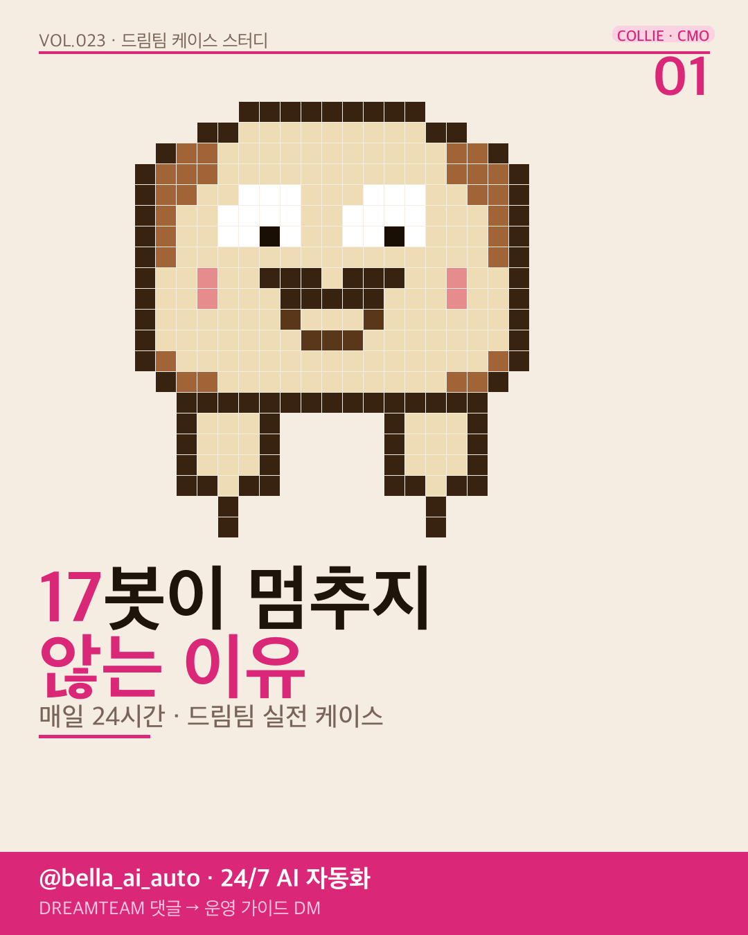 17봇이 멈추지 않는 이유 — 드림팀 AI 자동화 케이스 스터디